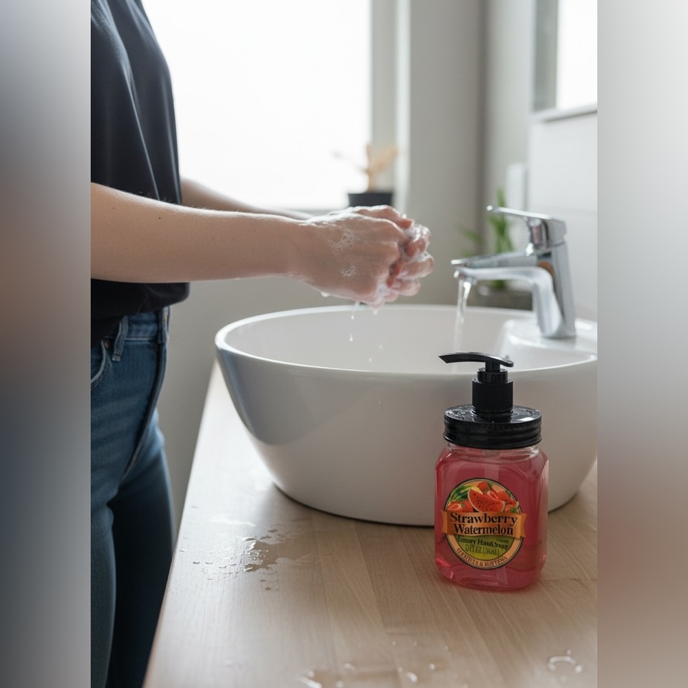Strawberry Watermelon Luxury Hand Soap - Picture 2 of 3